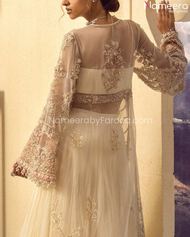 Wedding Long Front-Open Shirt Dress in Tea Pink