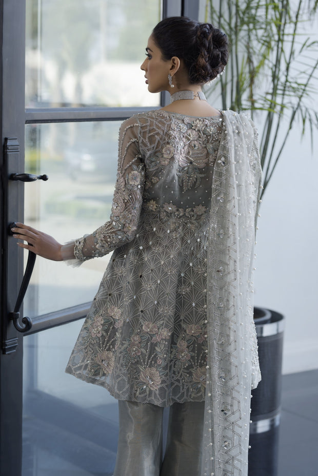 Grey colour clearance party wear dresses