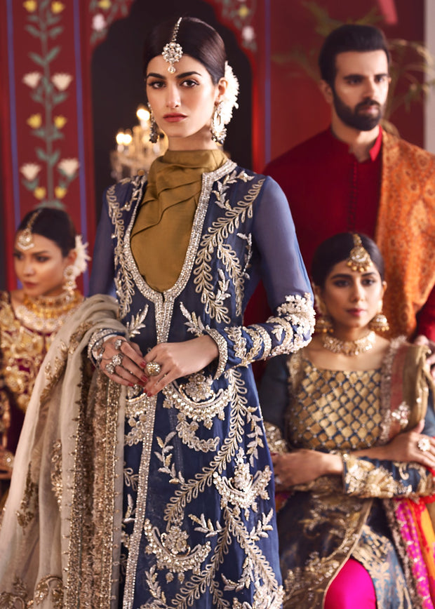 Wedding Party Outfit in Blue Color