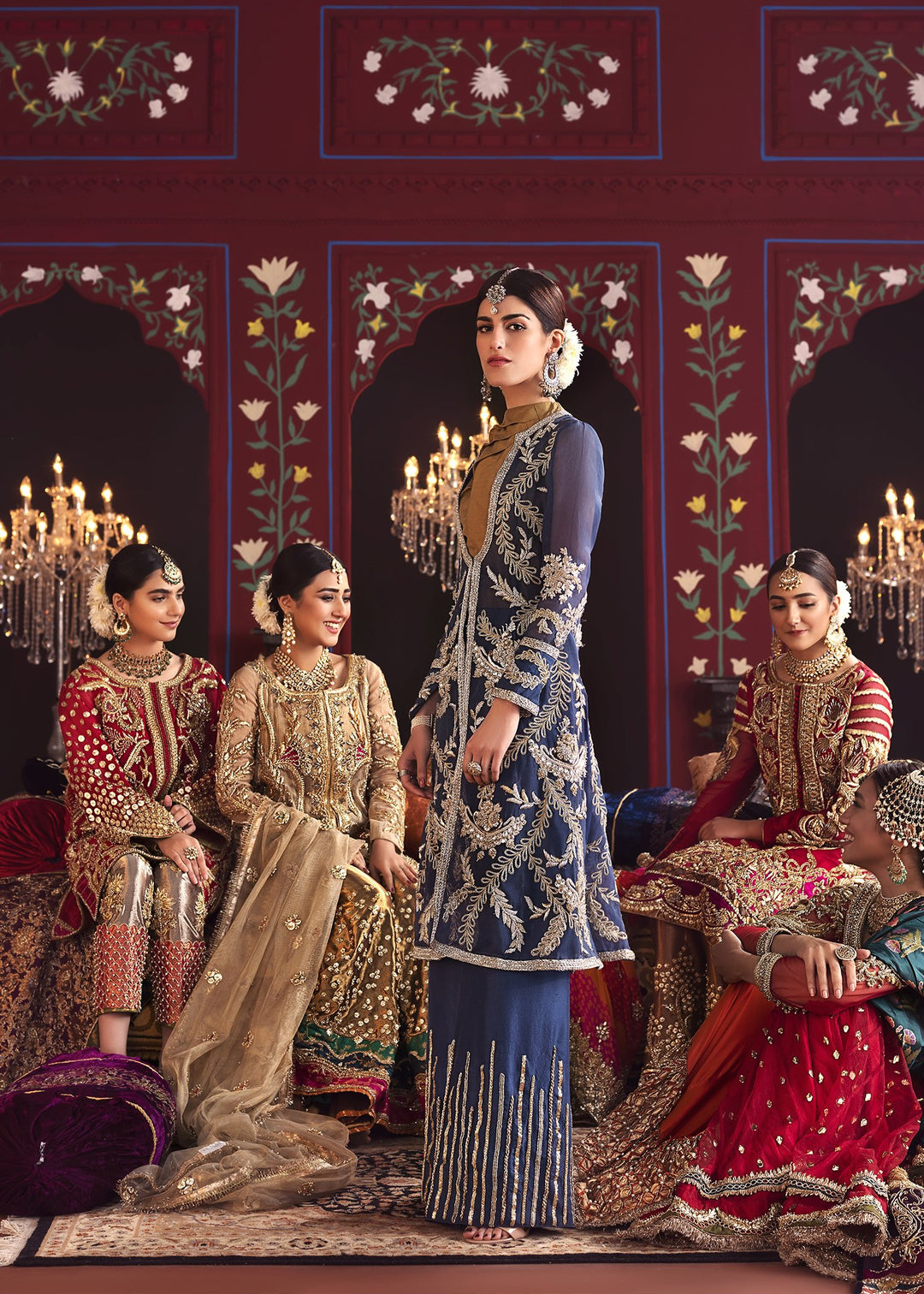 Wedding Party Outfit in Blue Color Overall Look