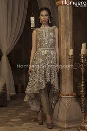 Wedding Shirt Trouser Pakistani Dress in Tortilla 2022