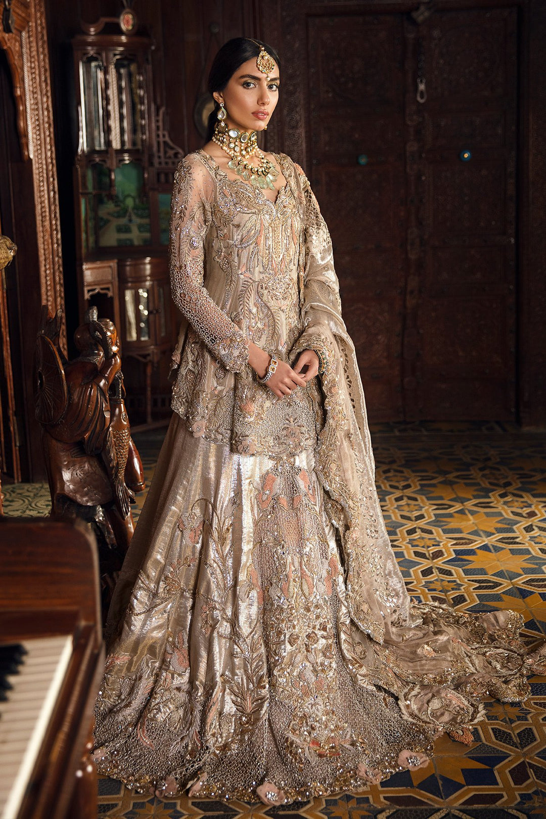 Wedding Short Peplum With Lehnga 