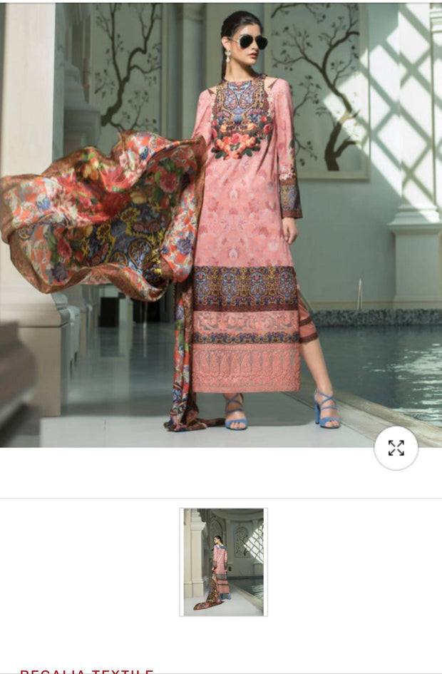 Lawn dress by honey waqar L Model# L 1527