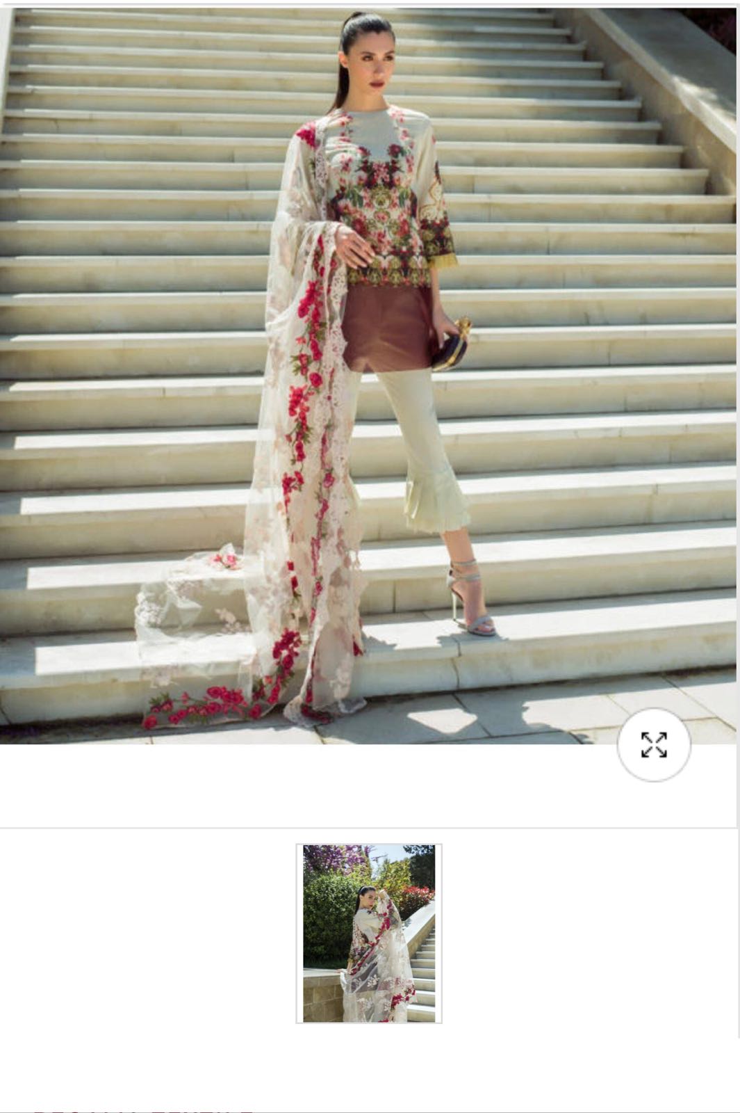 Lawn dress by honey waqar Model# L 1534