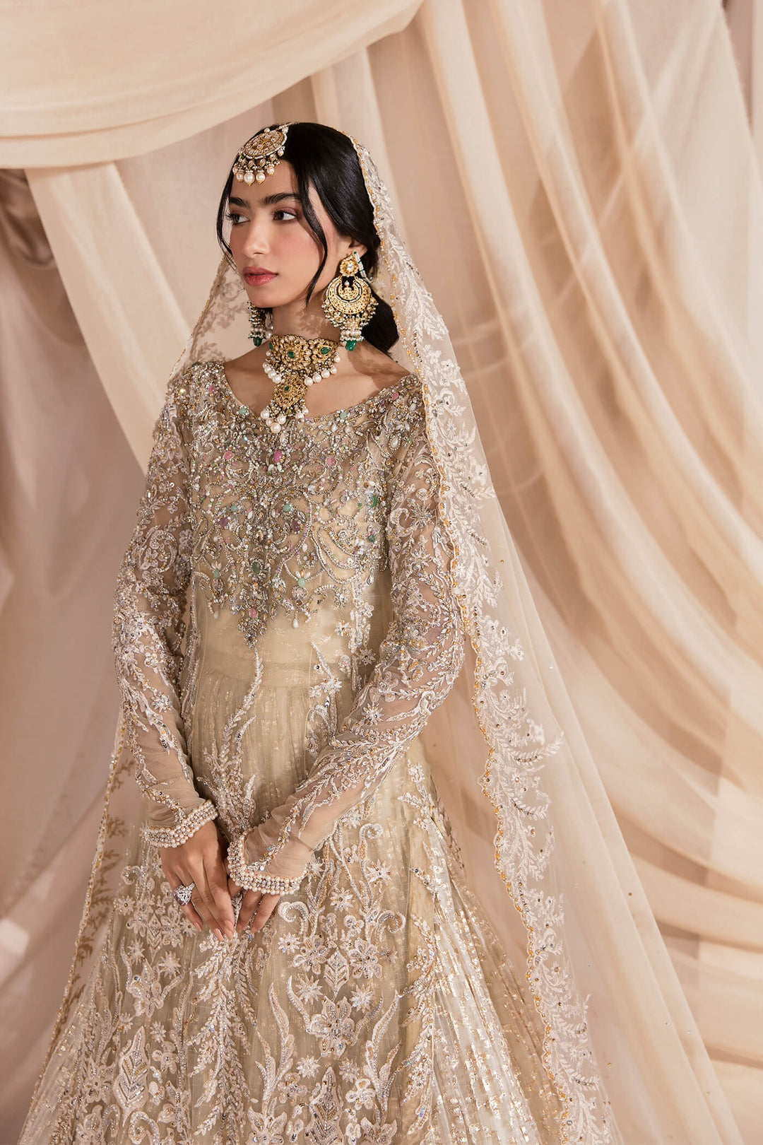 White Bridal Lehenga Shirt Pakistani Wedding Dresses 2023
