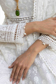 White Chikankari Suit for Pakistani Eid Dress