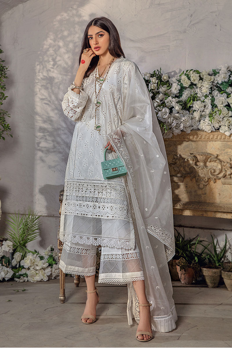 Designer White Dress Design Salwar Kameez Pakistani Party Dress – Nameera by Farooq