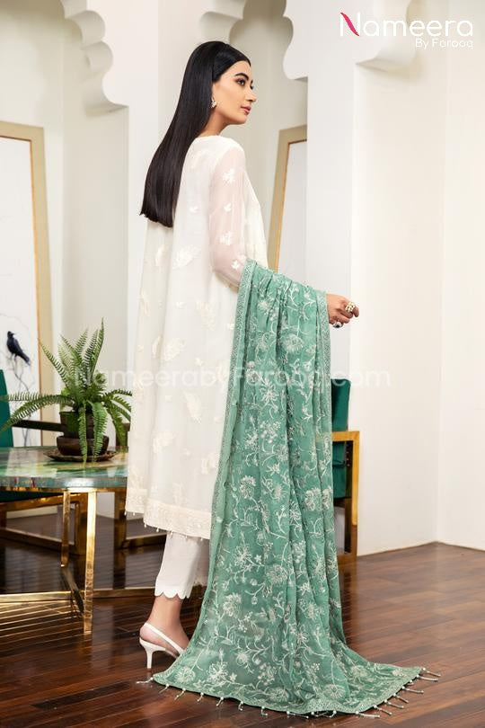 White Embroidered Dress