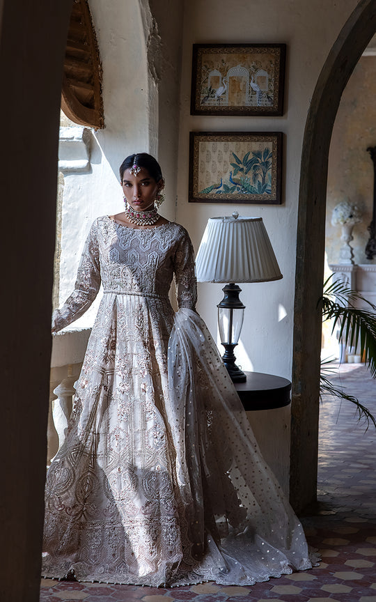 White Embroidered lehenga wedding