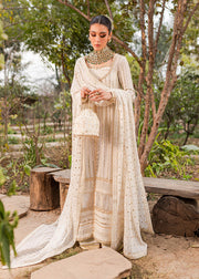 White Gold Shirt Sharara Bride Pakistani Wedding Dresses