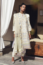 White Lawn Frock with Churidar Pakistani Eid Dress