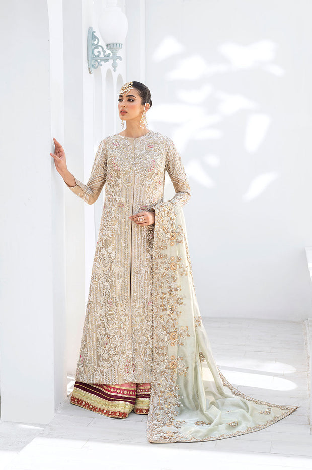 White Lehenga Kameez Pakistani Wedding Dress 2023