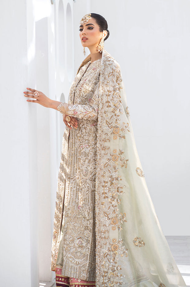 White Lehenga Kameez Pakistani Wedding Dresses 2023