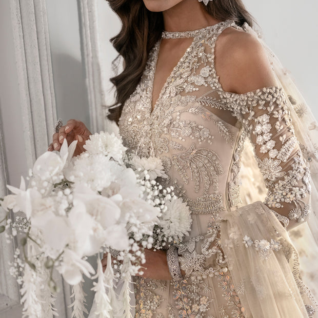 White Lehenga Maxi Dress 