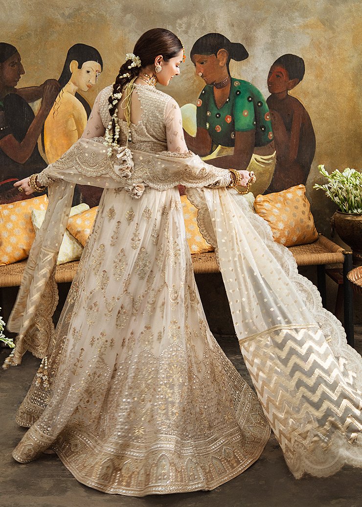 White Lehenga