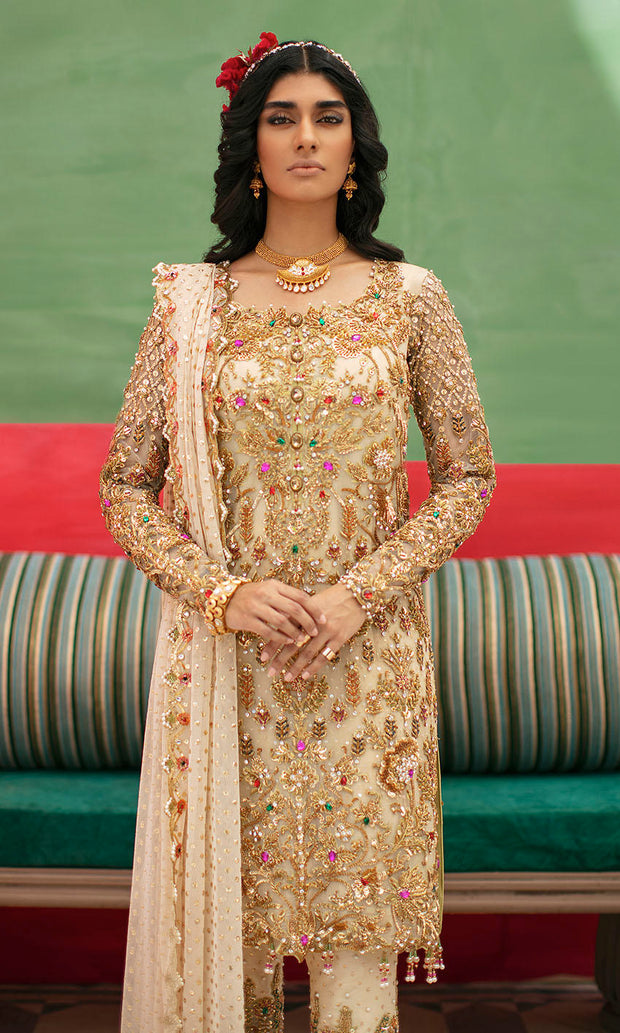 White Long Kameez Capri 