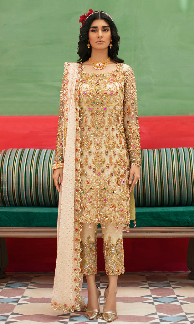 White Long Kameez Capri for Pakistani Wedding Dresses