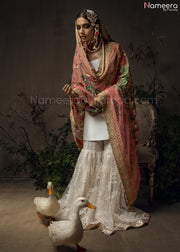 White Sharara Dress 