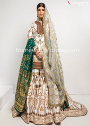 Embroidered White Sharara 
