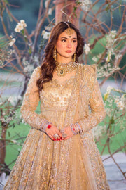White Silver Lehenga Gown Pakistani Wedding Dress
