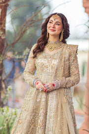 White Silver Lehenga Gown Pakistani Wedding Dresses 2023
