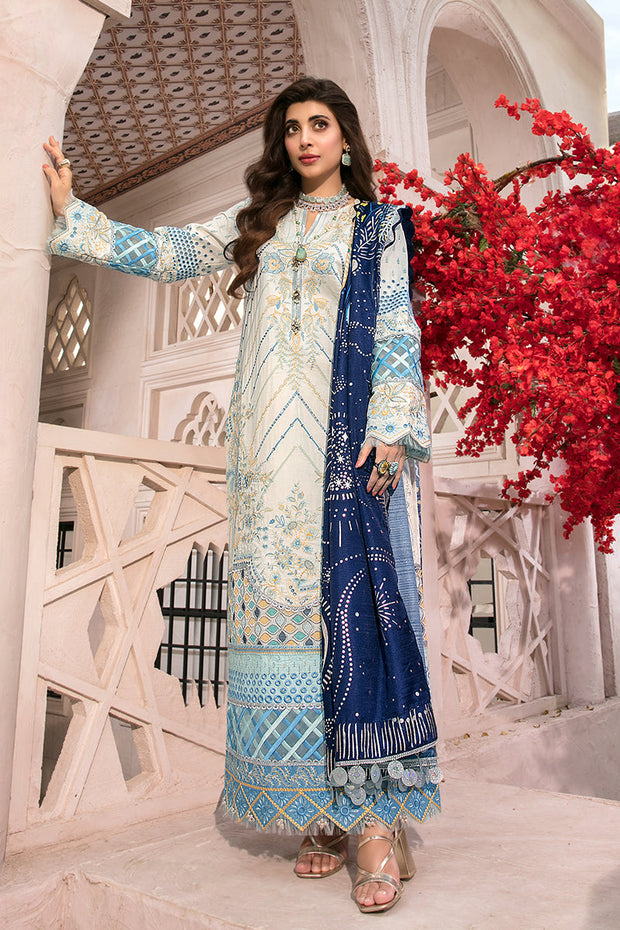 blue and white dress pakistani Pakistani dress cotton suit Indian dresses party wear Designer dress eid suit wedding collection