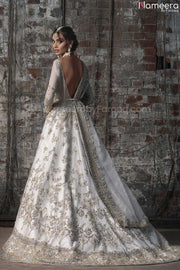 white bridal lehenga