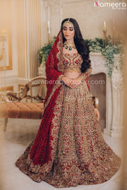 Wine Red Bridal Lehenga 