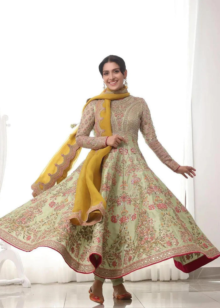 Yellow Anarkali Frock