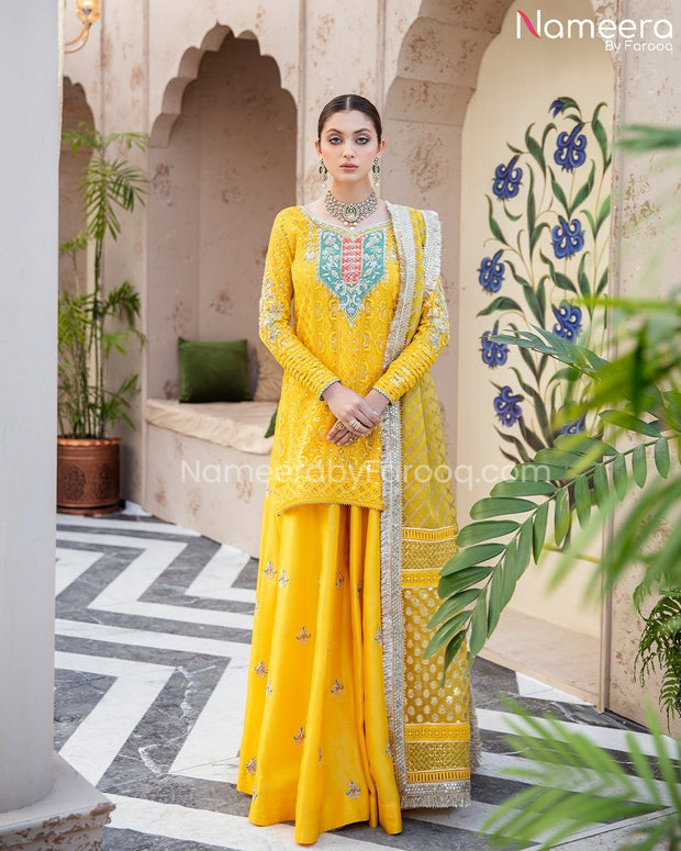 Yellow Dress for Mehndi Function