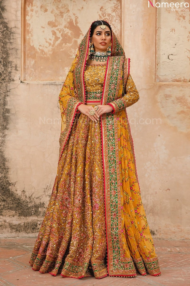 yellow ghagra choli