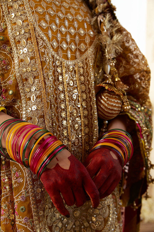 Yellow Gharara Kameez Dupatta Pakistani Mehndi Dress