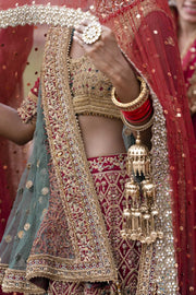 Yellow Gold Lehenga Choli Bridal Pakistani Wedding Dresses 2023