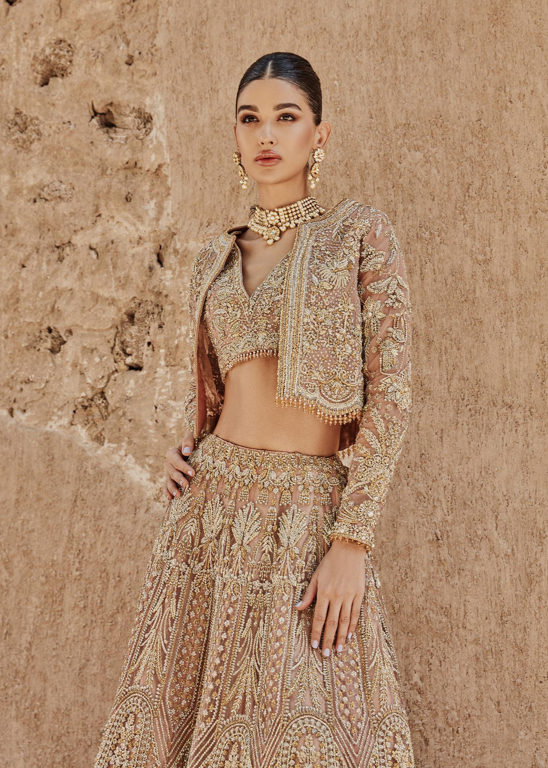 Yellow Golden Lehenga Choli Dress Indian Bridal 2023