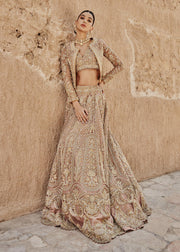 Yellow Golden Lehenga Choli Dress Indian Bridal Wear 2023
