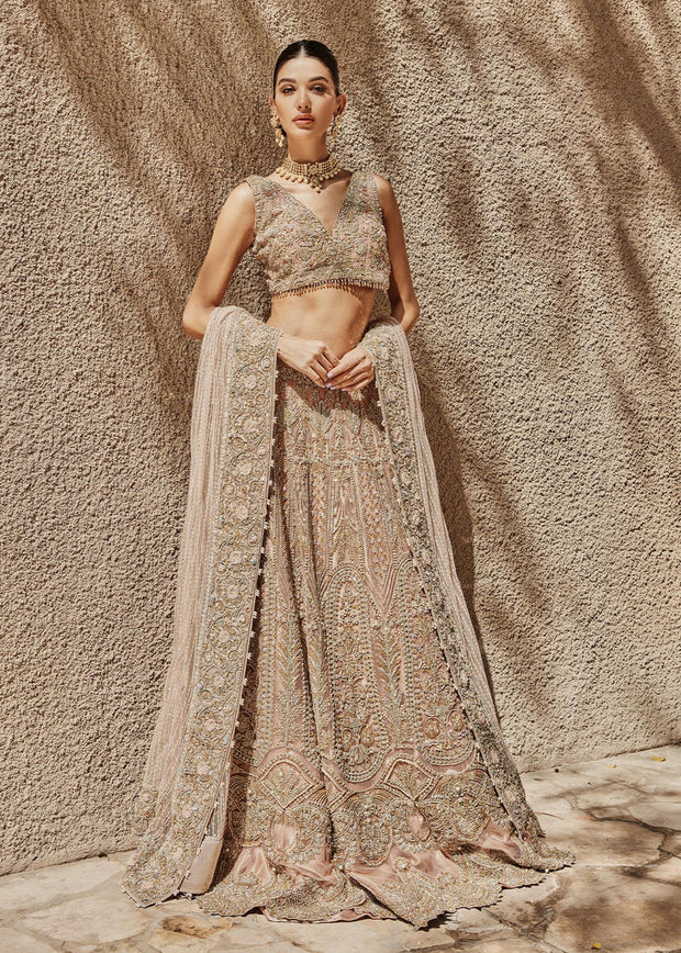 Yellow Golden Lehenga Choli Dress Indian Bridal 
