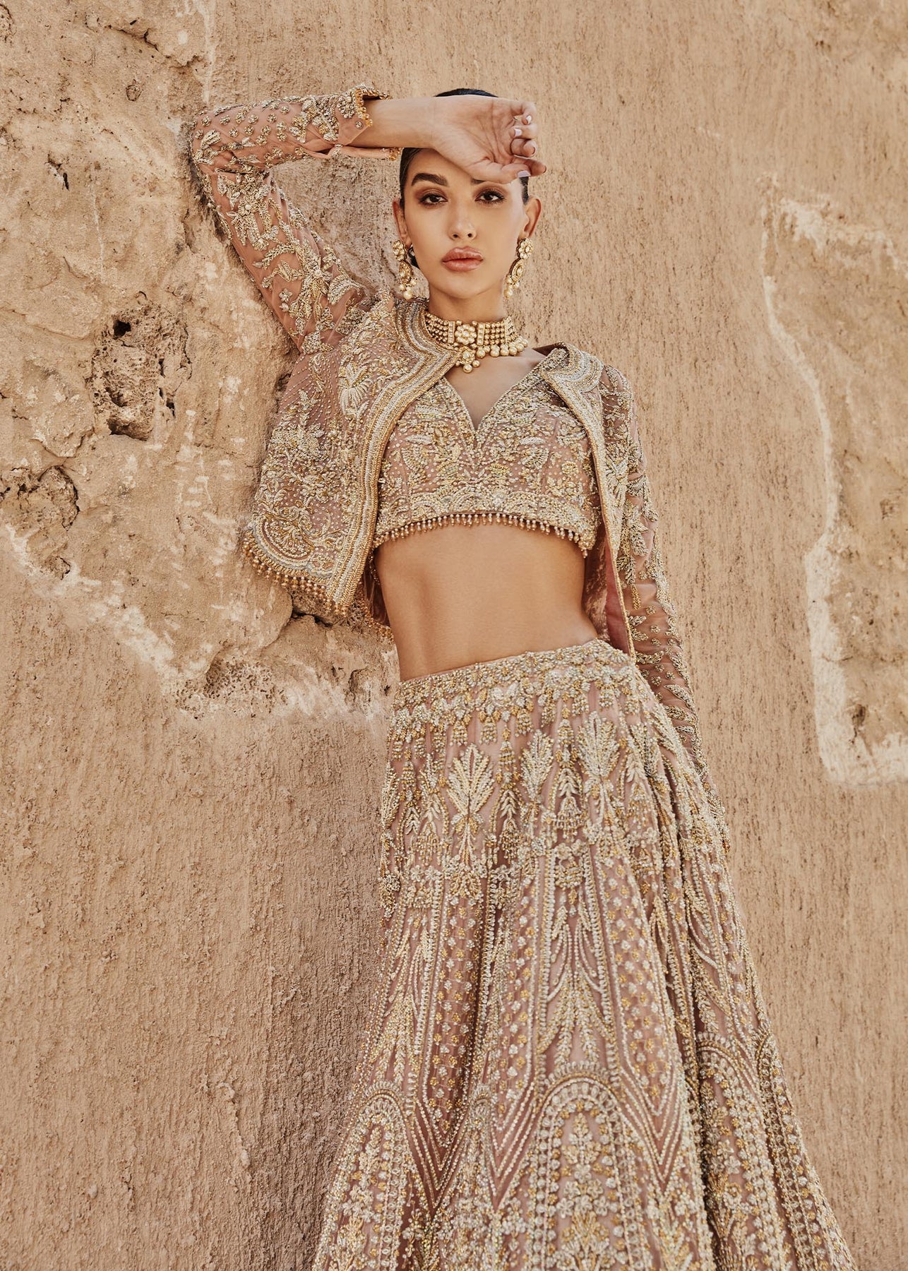 Festival-Ready Lehenga Choli Set with Golden Embellishment for Women