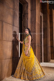 Yellow Lehenga Choli for Bride