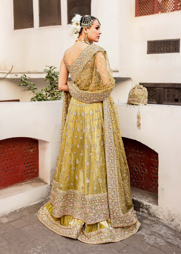 Yellow Pishwas Lehenga 