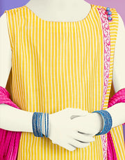 Yellow coloured Pakistani child Eid dress 2