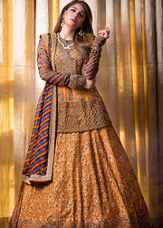 Beautiful designer yellow mehndi lehnga dress with multi work 