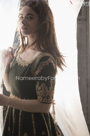Black Wedding Dress Pakistani Designer Attire #PN399
