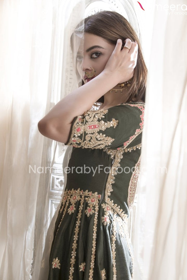 Black Wedding Dress Pakistani Designer Attire #PN399