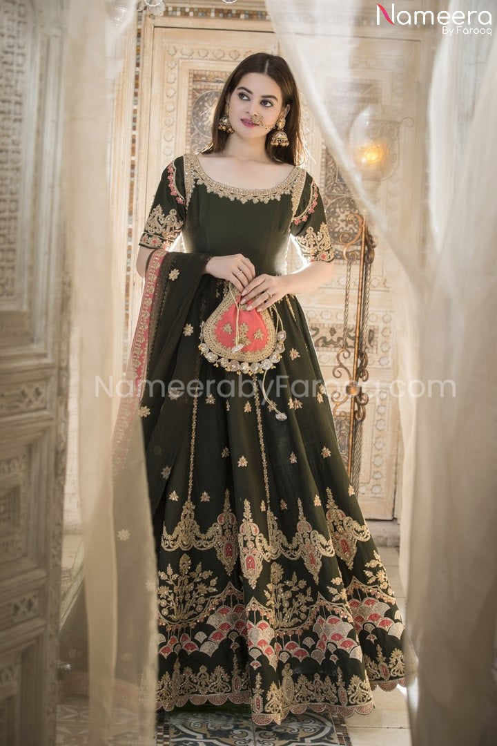 Black Wedding Dress Pakistani Online