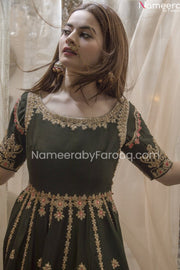 Black Wedding Dress Pakistani Designer Attire #PN399