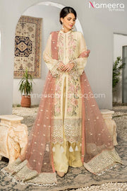 Zara Shahjahan Pakistani Yellow Dress