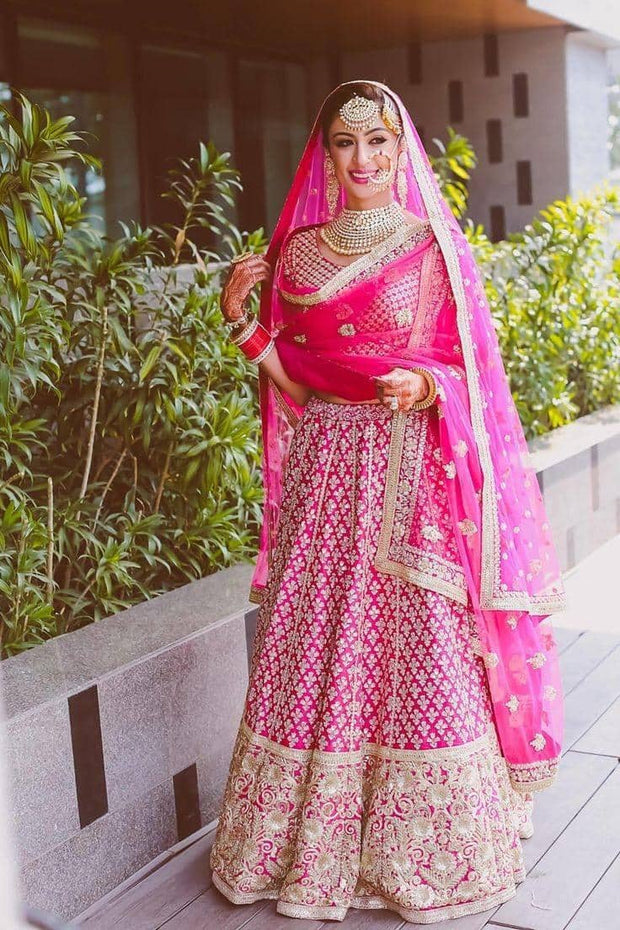 Indian Stunning pink Full flare Lehenga Choli