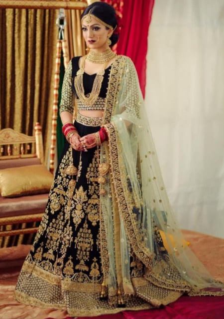 Traditional Indian Velvet lehenga choli 2019