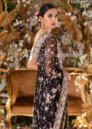 black bridal saree