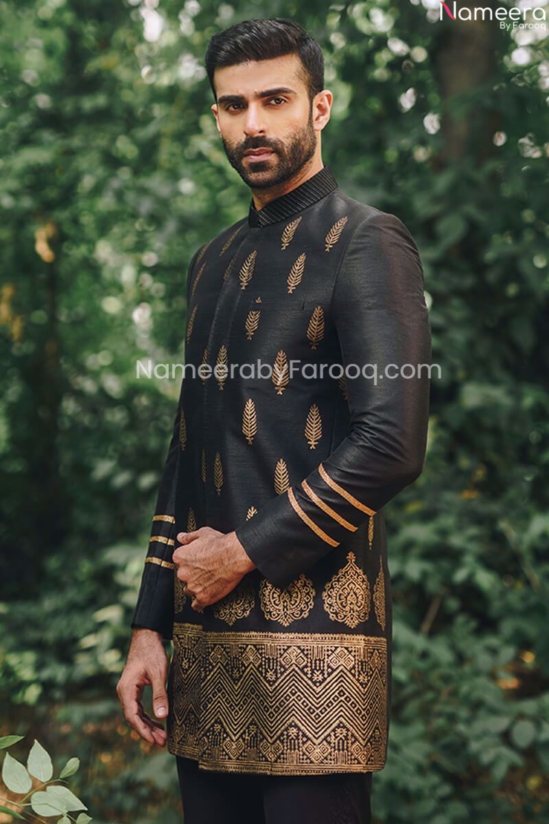 black sherwani